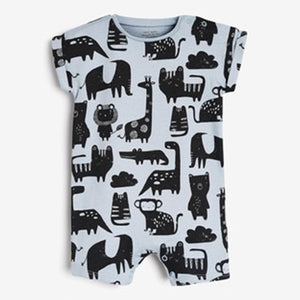 Monochrome Character 3 Pack Rompers (0mths-12mths) - Allsport
