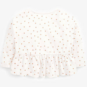 Cream Ballerina Peplum T-Shirt (3mths-6yrs) - Allsport