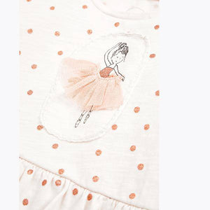 Cream Ballerina Peplum T-Shirt (3mths-6yrs) - Allsport