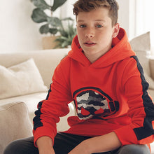 Load image into Gallery viewer, Red Skull Sequin Hoodie (3-12yrs) - Allsport
