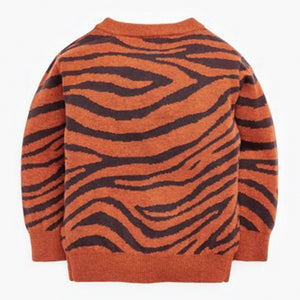 Orange Tiger Character Knit (3mths-5yrs) - Allsport