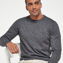 Load image into Gallery viewer, Charcoal Cotton Rich Marl Jumper - Allsport
