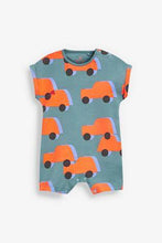 Load image into Gallery viewer, Orange Retro Car Romper (up to 18 months) - Allsport
