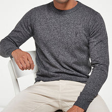 Load image into Gallery viewer, Charcoal Grey Cotton Rich Marl Jumper - Allsport
