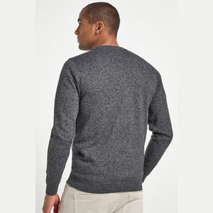 Charcoal Cotton Rich Marl Jumper - Allsport