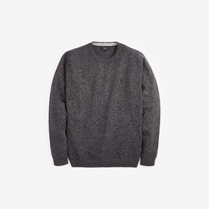 Charcoal Cotton Rich Marl Jumper - Allsport