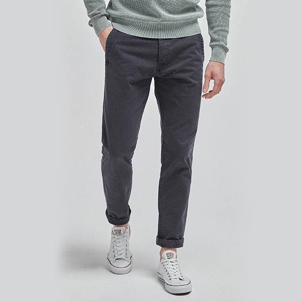Navy Slim Fit Premium Laundered Chino Trousers - Allsport