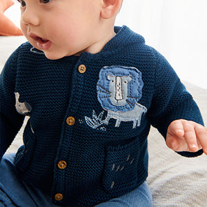 Navy Blue Baby Knitted Cardigan (0mths-18mths)