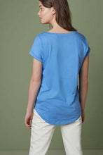 Load image into Gallery viewer, Blue Pale Short Sleeves Cap Sleeve T-Shirt - Allsport
