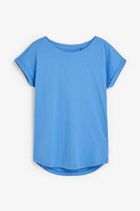 Blue Pale Short Sleeves Cap Sleeve T-Shirt - Allsport