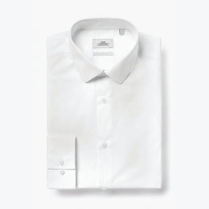 White Slim Fit Single Cuff Cotton Shirts 3 Pack