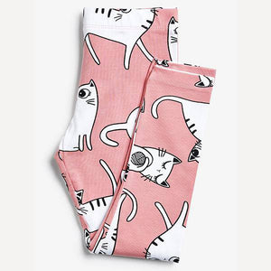 Pink/Black 3 Pack Cat Legging Pyjamas (3-12yrs) - Allsport