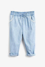 Load image into Gallery viewer, Denim Light Blue Chambray Crochet Pocket Trousers (3MTHS-5YRS) - Allsport
