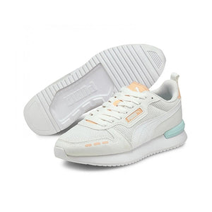 Puma R78 Runner Trainers 373117_41 White-White-Peach - Allsport