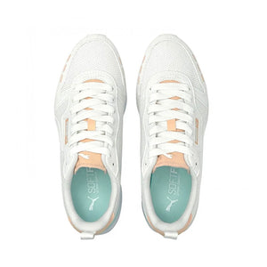 Puma R78 Runner Trainers 373117_41 White-White-Peach - Allsport