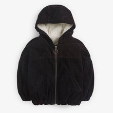 Load image into Gallery viewer, Black Cord Bomber Jacket (3-12yrs) - Allsport
