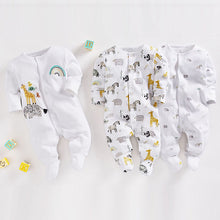 Load image into Gallery viewer, 3 Pack Delicate Appliqué Sleepsuits (0-9mths) - Allsport
