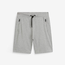 Load image into Gallery viewer, Grey Zip Pocket Jersey Shorts
