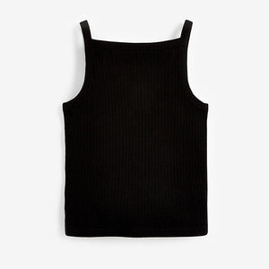 Black Strappy Vest (3-12yrs) - Allsport
