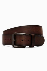 BROWN SIGNATURE ITALIAN LEATHER BELT - Allsport