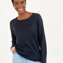 Load image into Gallery viewer, Navy Stripe Crew Jumper - Allsport
