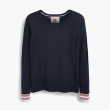 Load image into Gallery viewer, Navy Stripe Crew Jumper - Allsport
