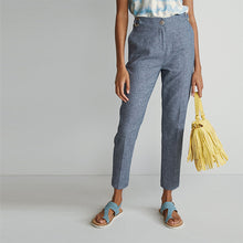 Load image into Gallery viewer, Cotton/Linen Mix Peg Trousers - Allsport
