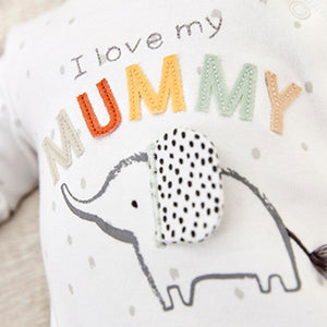 Mummy Elephant Single Baby Sleepsuit (0-12mths) - Allsport