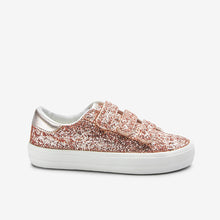Load image into Gallery viewer, Rose Gold Glitter Trainers (Older Girls) - Allsport

