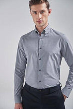 Load image into Gallery viewer, Dark Blue Slim Fit Check And Texture Shirts Three Pack - Allsport
