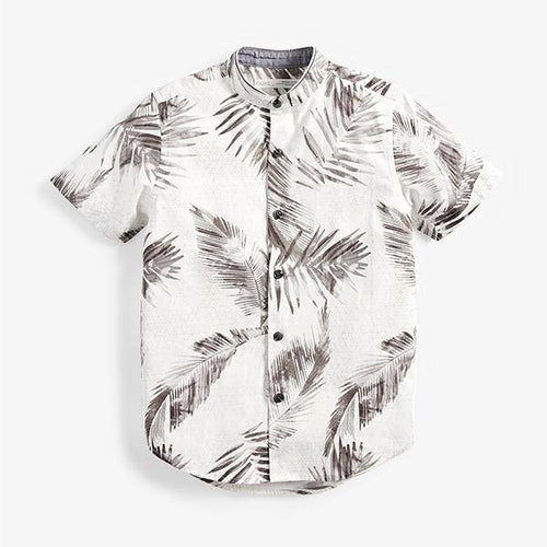 Mono Leaf Printed Short Sleeves Shirt (3-12yrs) - Allsport