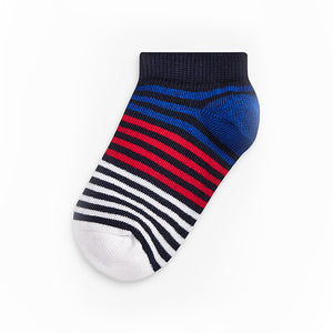 Red / Blue Star 7 Pack Cotton Rich Trainer Socks (Boys) - Allsport