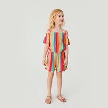 Load image into Gallery viewer, Rainbow Cold Shoulder Playsuit (3-12yrs) - Allsport
