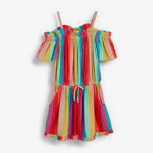 Load image into Gallery viewer, Rainbow Cold Shoulder Playsuit (3-12yrs) - Allsport
