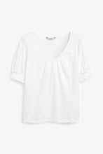 Load image into Gallery viewer, White Volume Sleeve T-Shirt - Allsport

