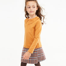 Load image into Gallery viewer, Ochre Yellow Long Sleeve Mint Green Collar Blouse (3-12yrs) - Allsport
