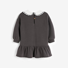 Load image into Gallery viewer, Charcoal Grey Collar Sweat Dress (3mths-6yrs) - Allsport
