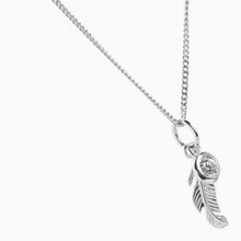 Load image into Gallery viewer, Sterling Silver Feather Charm Necklace - Allsport
