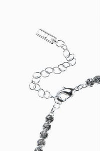 Silver Tone Sparkle Short Necklace - Allsport