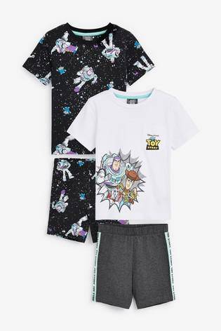 Monochrome 2 Pack Disney™ Toy Story Short Pyjamas - Allsport