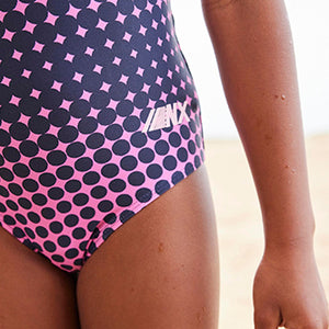 Pink/Navy Sports Swimsuit (3-12yrs)