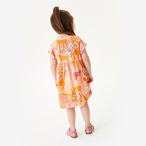 Orange Safari Cotton Jersey Dress (3mths-5yrs) - Allsport