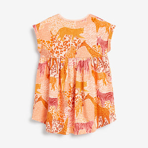 Orange Safari Cotton Jersey Dress (3mths-5yrs) - Allsport
