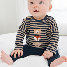 Load image into Gallery viewer, Navy Blue Woodland Baby T-Shirt and Legging Set (0mths-12mths) - Allsport
