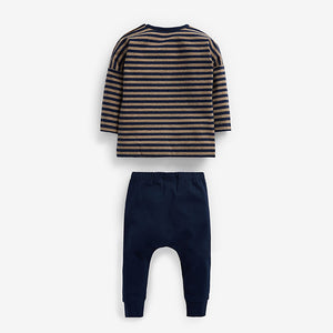 Navy Blue Woodland Baby T-Shirt and Legging Set (0mths-12mths) - Allsport