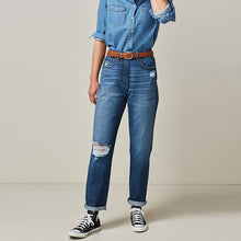 Load image into Gallery viewer, Ripped Dark Blue Loose Fit Jeans - Allsport
