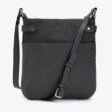 Load image into Gallery viewer, Black Leather Messenger Bag - Allsport

