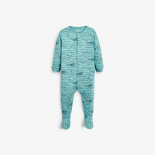 Load image into Gallery viewer, 3 Pack Tiger Appliqué Sleepsuits (up to 18 months) - Allsport
