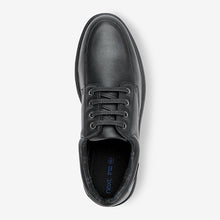 Load image into Gallery viewer, Black Apron Lace-Up Derby Shoes - Allsport
