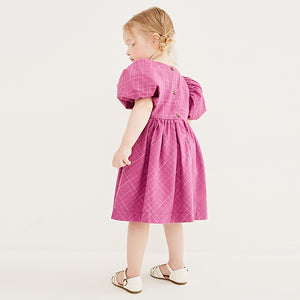 Lilac Embroidered Bib Collar Dress (3mths-6yrs) - Allsport